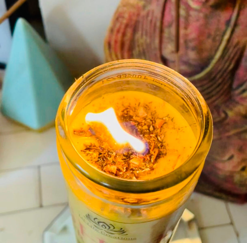 Oshun Orisha Prayer Spiritual Candle, Goddess, Deity, Divination
