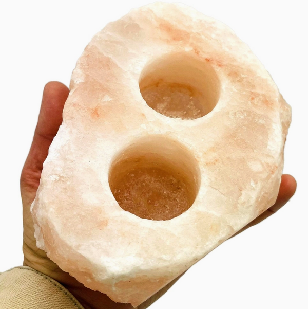 Himalayan Sea Salt Tea Light Holder ( 2 Holes)