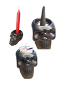 Skull Holder Incense Cone and Candles