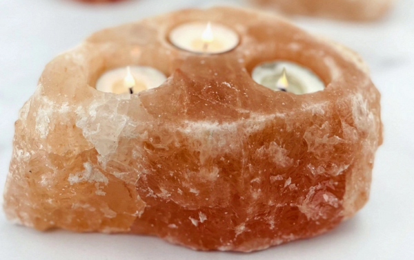 Himalayan Sea Salt Tea Light Holder ( 3 Holders)