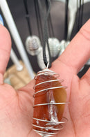 Cage Crystal Necklace (Amethyst)