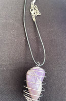 Cage Crystal Necklace (Amethyst)