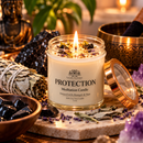 Protection Meditation Candle with Guided Meditation | Sage, Lavender & Shungite – 12 oz