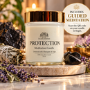 Protection Meditation Candle with Guided Meditation | Sage, Lavender & Shungite – 12 oz