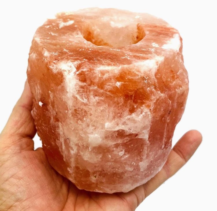 Himalayan Sea Salt Tea Light Holder ( 1 Hole)