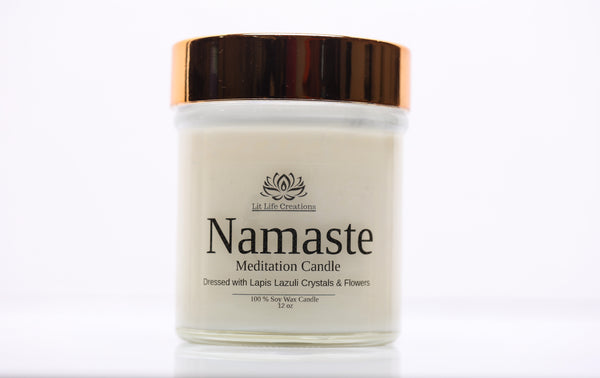 Namaste Meditation Candle