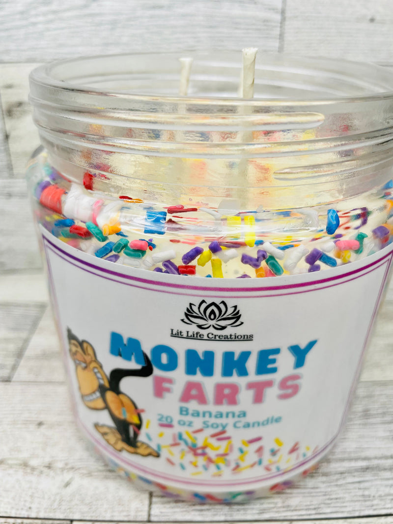 Monkey Farts! 20oz Candle-Birthday, special occasion, uplifting, fun gift
