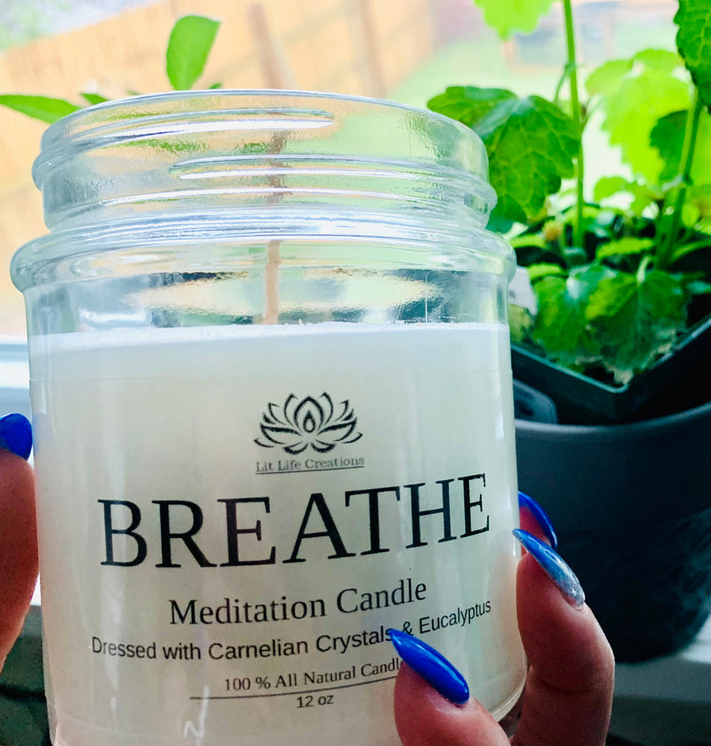 Breathe-Eucalyptus-Meditation Candle ( 100% Soy)